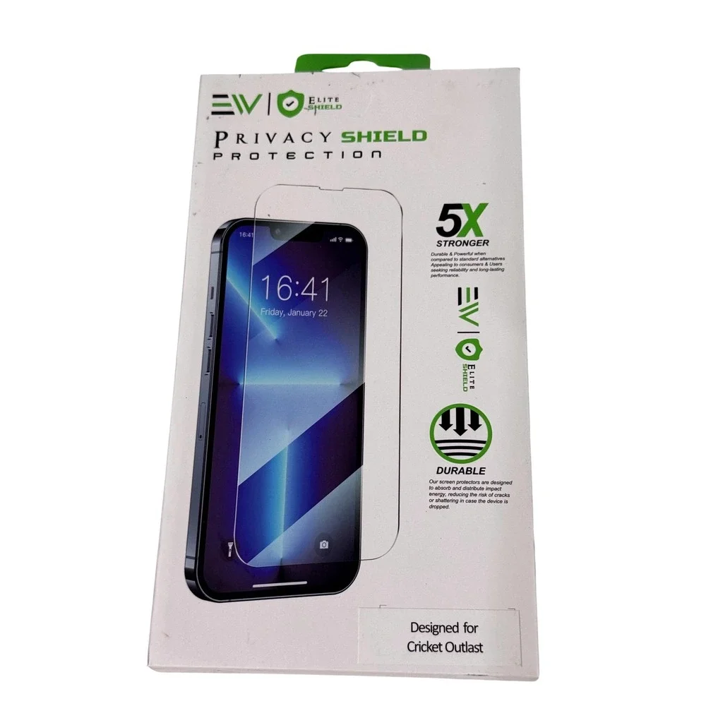 EVIO Elite Shield Privacy Screen Protector for Cricket Outlast Tempered Glass